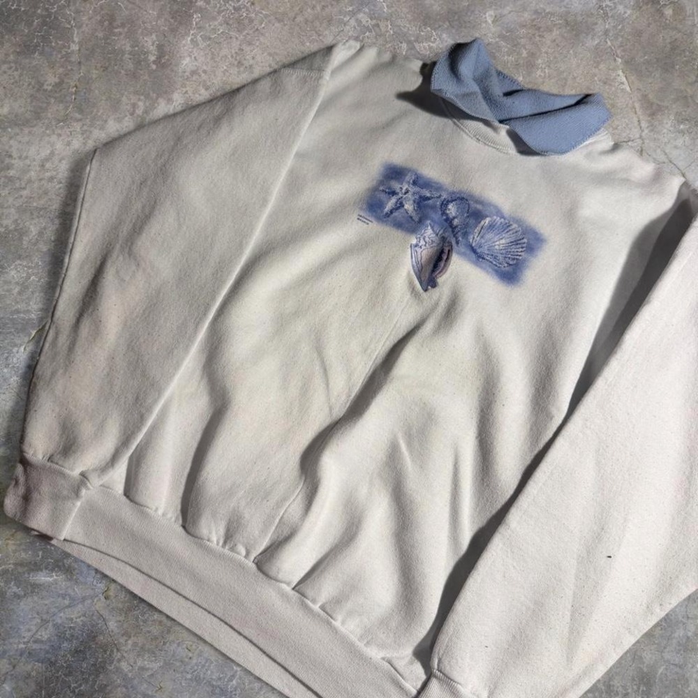 Vintage National Wildlife Federation Seashell Crewneck Sweatshirt Coastal Beach